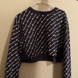 Cropped champion crewneck